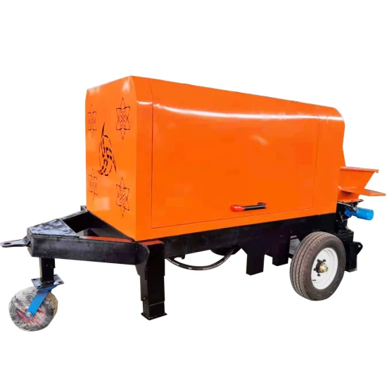 Free Shopping Portable Mobile Diesel Electric Trailer Mounted Mini Concrete Conveying Pumping Machine Cement Mixer Pump