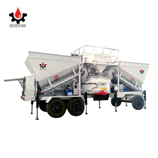 Small Mobile Portable 25m3/H 35m3/H Concrete Mixing Plant